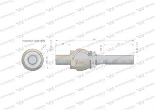 Przegub kierowniczy 241mm- M30x1,5 M28x1,5 F926301100010 WARYŃSKI