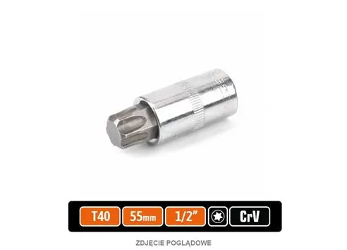 Klucz nasadowy 1/2" z bitem TORX 55 mm/T40 / TEGER