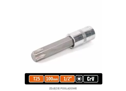 Klucz nasadowy 1/2" z bitem TORX 100 mm/T25 / TEGER