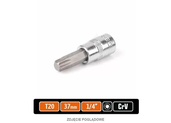 Klucz nasadowy 1/4" z bitem TORX 37 mm/T20 /TEGER-190196