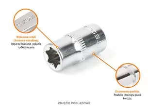 Klucz nasadowy 1/4" TORX E7 / TEGER