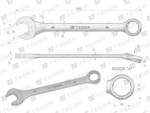 Klucz płasko-oczkowy 46 mm / TEGER
