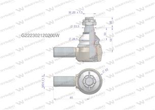 Przegub kierowniczy M24x1.5 G222302120200 WARYŃSKI