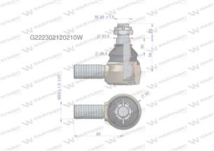 Przegub kierowniczy M24x1.5L G222302120210 WARYŃSKI