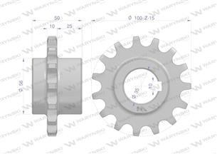Koło łańcuchowe stalowe hartowane Z-15 3/4 fi-35 zastosowanie Bizon WARYŃSKI