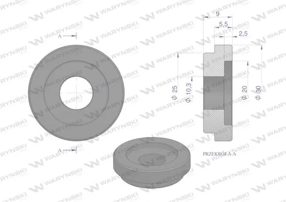 Tulejka zewnętrzna noża rozdrabniacza 20mm do noża 4mm Bizon Waryński (sprzedawane po 25)