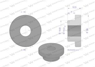 Tulejka wewnętrzna noża rozdrabniacza 20mm do noża 4mm Bizon Waryński (sprzedawane po 25)