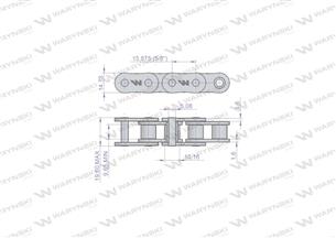 Łańcuch rolkowy 10B-1-92Ps zastosowanie Bizon 5040995810 Waryński