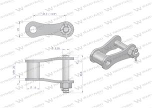 Półzamek łańcucha S55X (R1 41.30) zastosowanie Bizon Anna Waryński ( sprzedawane po 5 ) 5040170870 5040050510 55140000