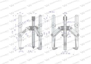 Ściągacz do łożysk trójramienny 20-165 Waryński