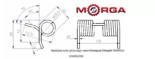 Sprężyna noży przyczepy samozbierającej Mengele malowane proszkowo MORGA-187399