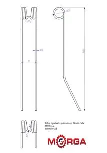 Palec zgrabiarki pokosowej Deutz-Fahr malowane proszkowo MORGA-189534