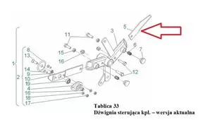 Dźwignia sterująca prasy zwijającej -183534