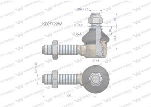 Przegub kierowniczy 3/4' K207722 WARYŃSKI