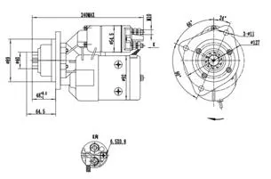 ROZRUSZNIK JOHN DEERE Z PRZEKŁADNIĄ 12V 2.7KW 10Z