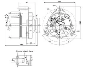 Alternator C-360 import 14V 50A 50457971 