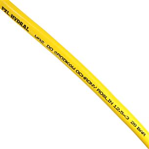 Wąż do środków ochrony roślin (opryskiwacz) zbrojony PVC 12.5X3 20bar żółty PZL - HYDRAL (sprzedawane po 50m)widoczna cena za 1 