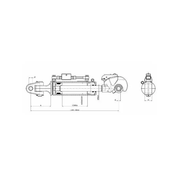 Łącznik Hydrauliczny 3 kat. 637-887 mm, kolor zielony, średnica kul 32 mm bez przewodów