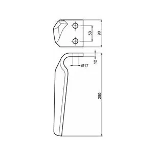 Nóż do brony aktywnej L:280mm Maschio-230491