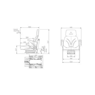 Fotel z amortyzacją mechaniczną AMA SEAT