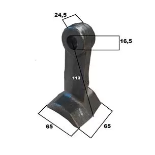 Bijak młotkowy fi 16,5, szerokość ostrza 60 mm, szerokość główki mocującej 25 mm, promień 116 mm 0901156 / 0901147 RECO FERRI