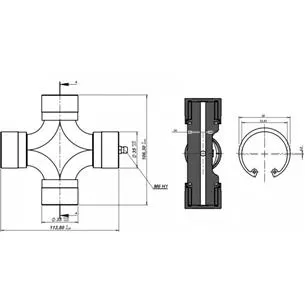 Krzyżak 35x106 i 35x113,8, do przegubu homokinetycznego-233260