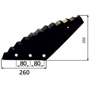 Nóż do paszowozu 555x8 mm, STRAUTMANN - zamiennik,średnica otworu 18mm