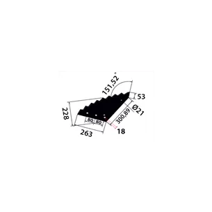 Nóż do paszowozu 508x8 mm, STRAUTMANN - zamiennik,średnica otworu 18mm