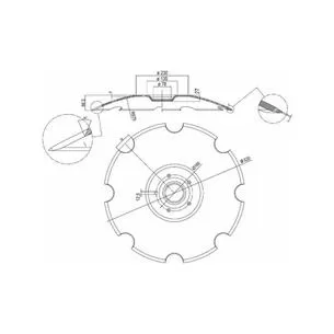 Talerz typu LEMKEN, 620 mm, grubość 6 mm, RUBIN 9