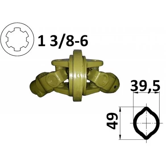 Kompletny przegub homokinetyczny na rurę 39,5x49, G5-230572