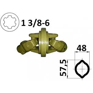 Kompletny przegub homokinetyczny na rurę 48x57,5, G6-230571