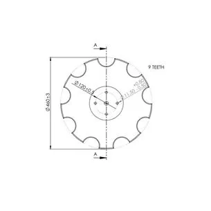 Talerz zębaty AMAZONE XL043 460x4 - zamiennik grubość 4 mm