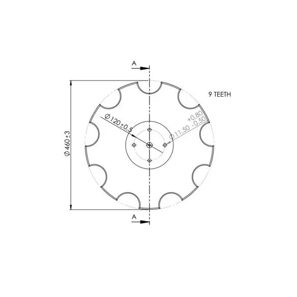 Talerz zębaty AMAZONE XL043 460x4 - zamiennik grubość 4 mm