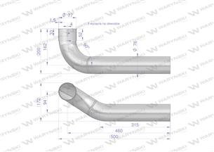 Kolano rura łączeniowa tłumika inox AL155688. AL164277 John Deere WARYŃSKI