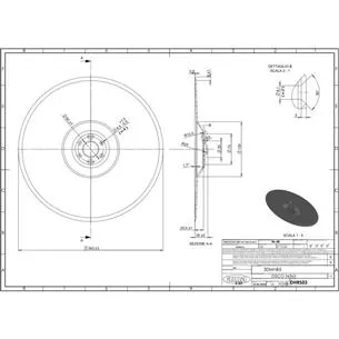 Talerz do siewnika HORSCH 23010201- zamiennik, 343 mm, 6 otworowy,grubość 3mm