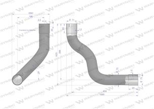 Kolano rura łączeniowa tłumika L169968 WARYŃSKI