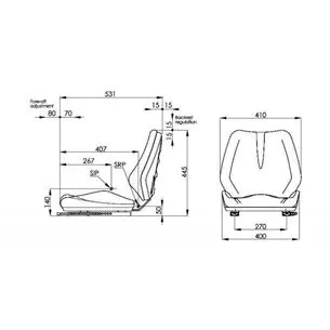 Fotel z amortyzacją mechaniczną AMA SEAT