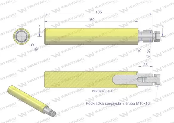 Palec poliuretanowy zastosowanie 07601623 Grimme WARYŃSKI