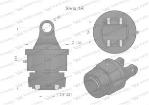 Sprzęgło jednokierunkowe prawe wału Seria 1R - 22x54 - 1 3/8 Z21 WARYŃSKI