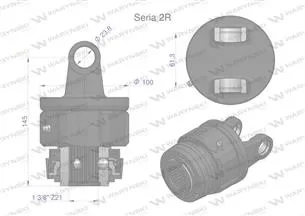 Sprzęgło jednokierunkowe prawe wału Seria 2R - 24x61 - 1 3/8 Z21 WARYŃSKI