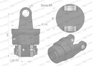 Sprzęgło jednokierunkowe prawe wału Seria 4R - 27x82 - 1 3/8 Z21 WARYŃSKI