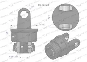 Sprzęgło jednokierunkowe prawe wału Seria 5R - 30x80 - 1 3/8 Z21 WARYŃSKI