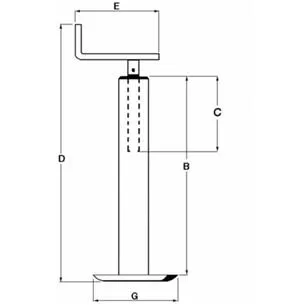 Stopa podporowa 400 mm 300 kg Simol