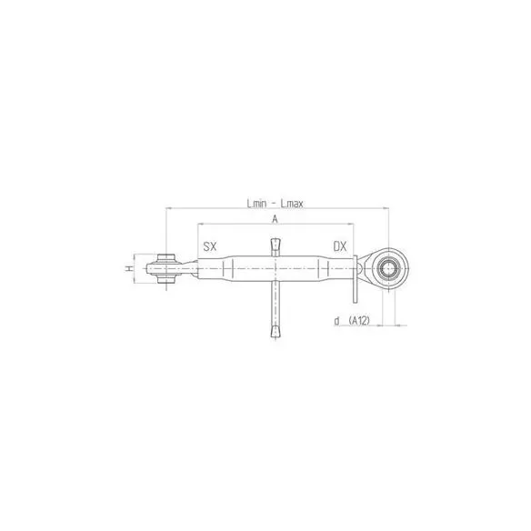 Łącznik centralny kat. 2 27x3 460-680MM, na sworzeń 25,4 mm BASIC ( C-330 )