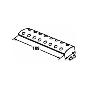 Płytka zewnętrzna do łączenia pasów, 2x8 otworów, wymiar 169x43,5