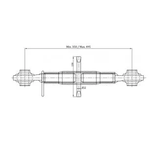 Łącznik centralny tuba 230 mm kat. 2 30x3 350-495MM BASIC