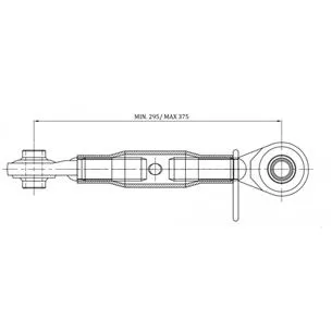 Łącznik centralny kat. 1, 27x3 długość rury 180 mm, dł,295-375 mm