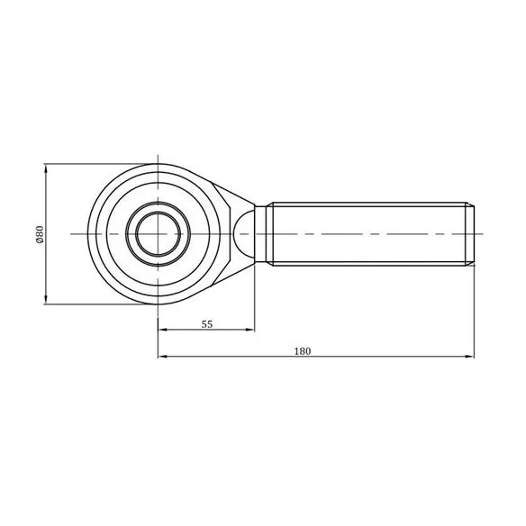 Łącznik centralny kat. 2 36x3 420-580MM, tuba 295 mm, z główką kulową dwustronnie BASIC