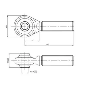 Łącznik centralny kat. 2 36x3 420-580MM, tuba 295 mm, z główką kulową dwustronnie BASIC