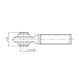 Łącznik centralny kat. 2 36x3 420-580MM, tuba 295 mm, z główką kulową dwustronnie BASIC